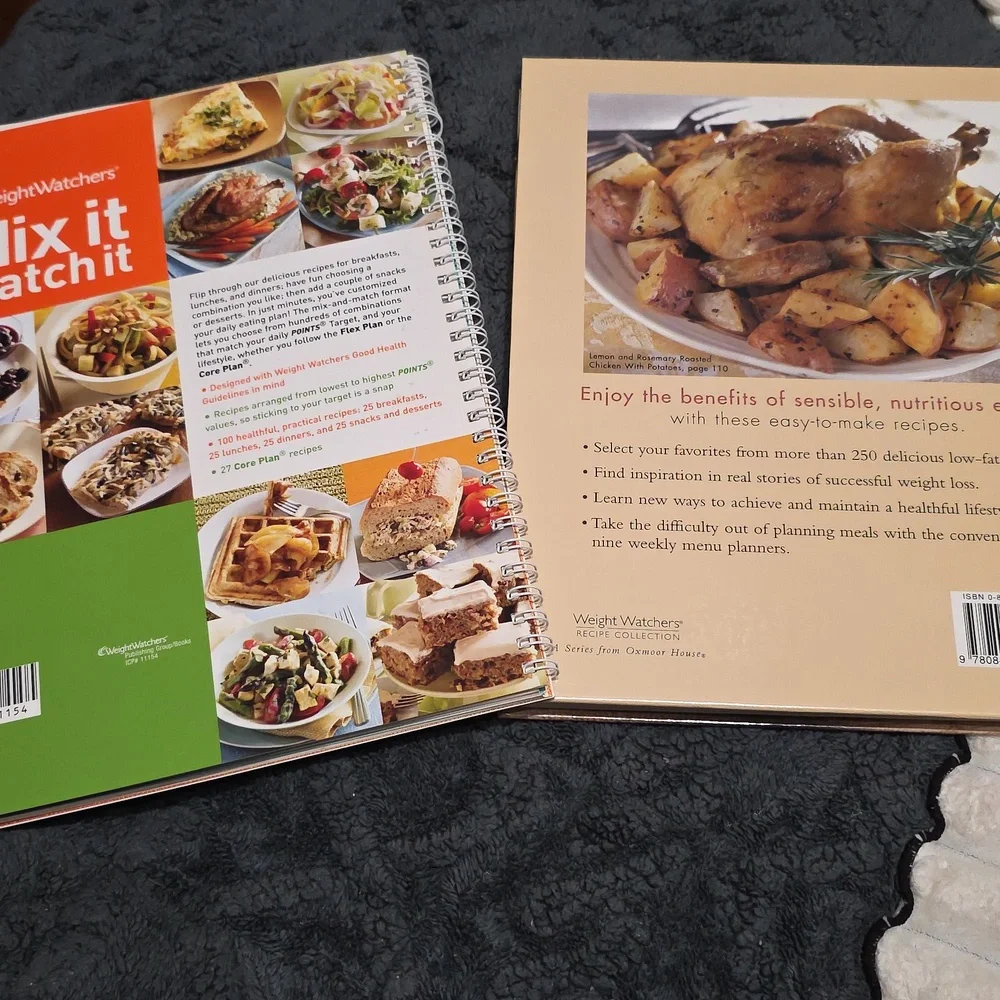Weight Watchers Mix it Match it 2007 & Annual Recipes 2001 Set